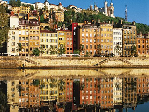 From Fourvière to the river Saône